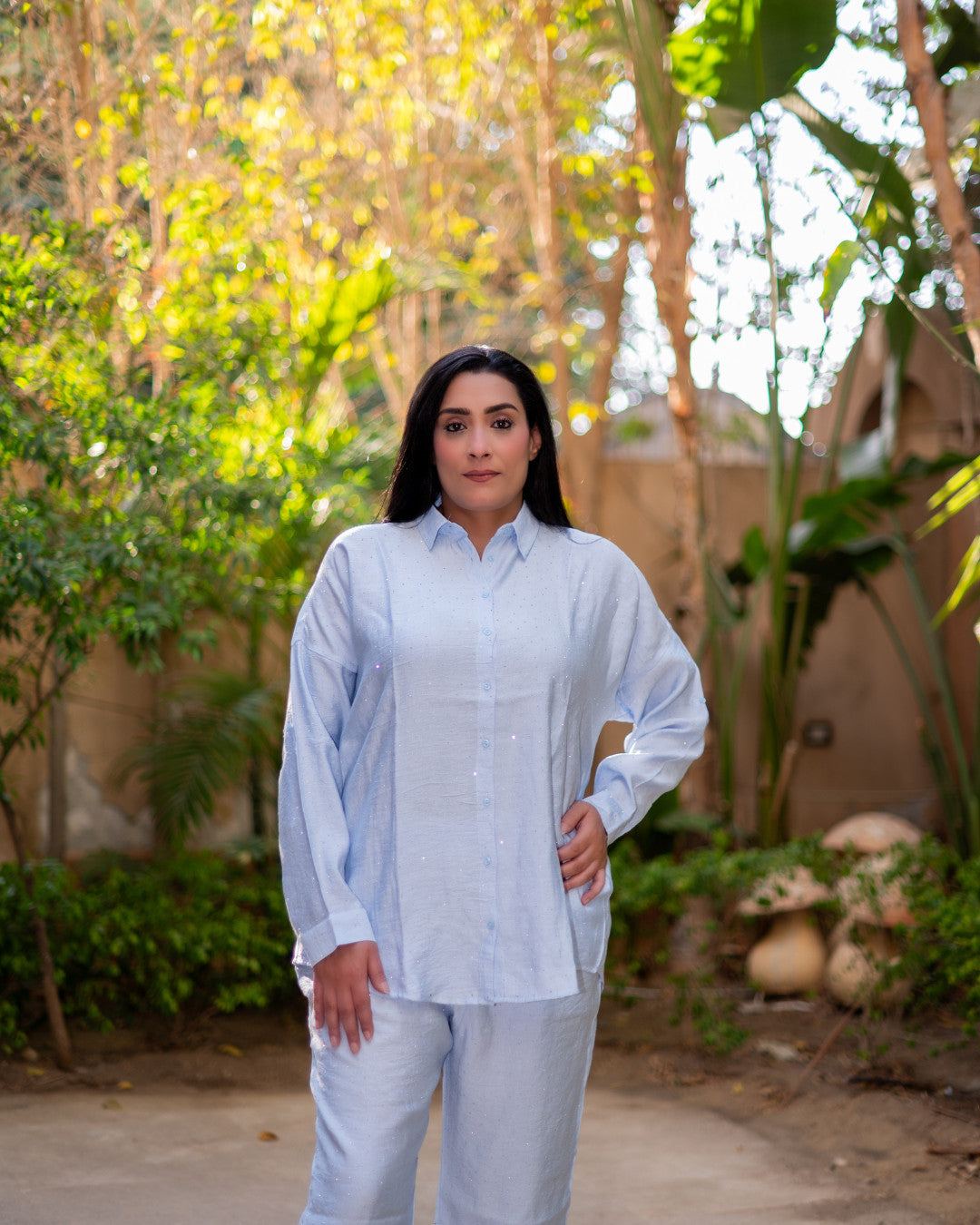 Baby Blue with Dots Suit