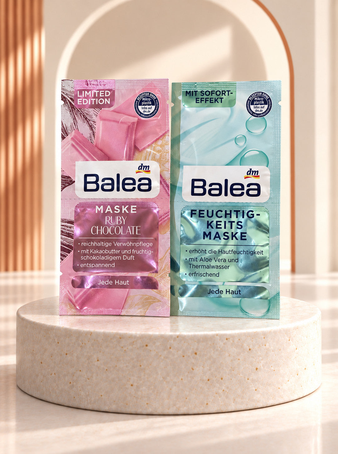 Balea Face Mask Sachets - Ruby Chocolate &amp; Moisture