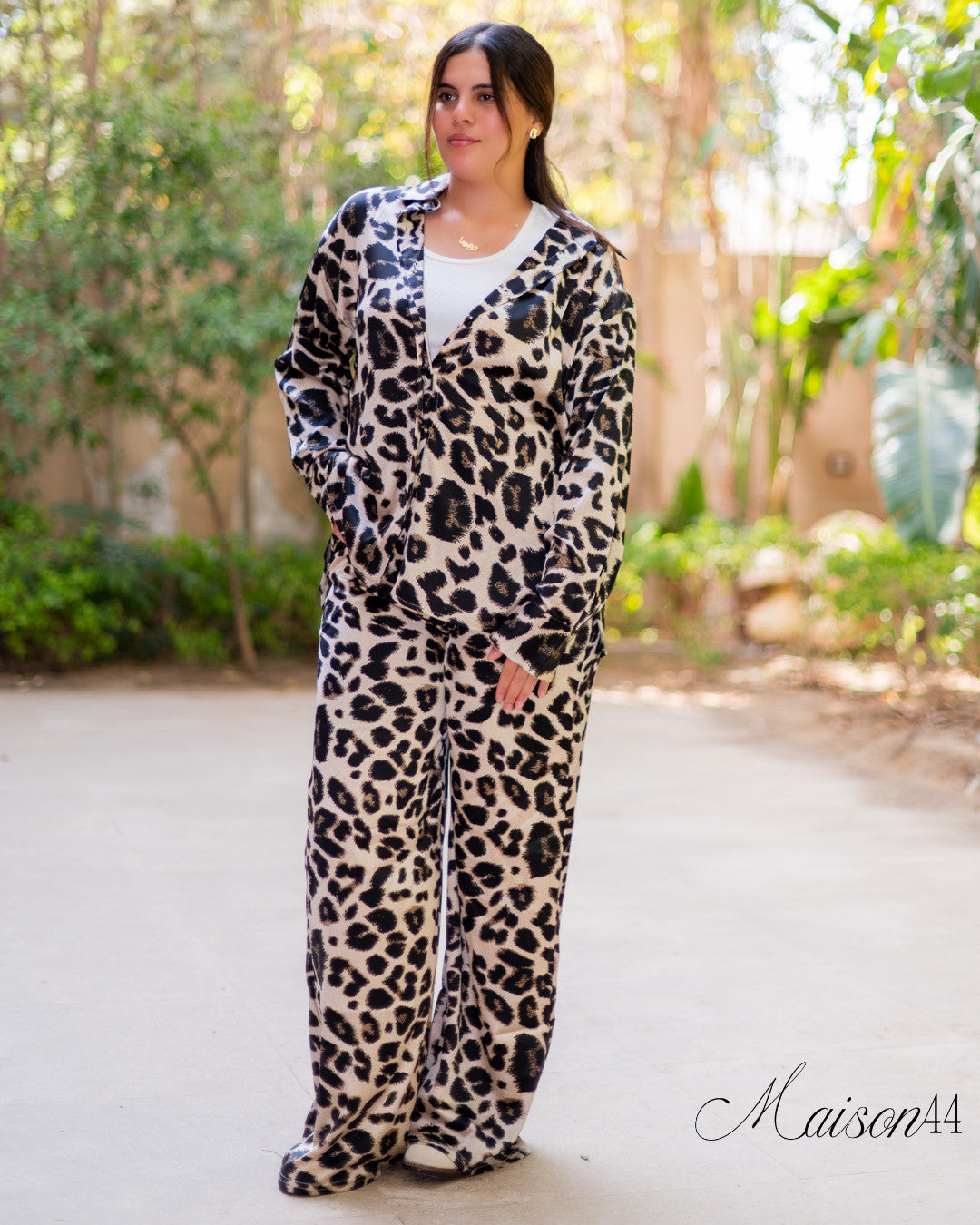 Beige with Black & Brown Marble Suit
