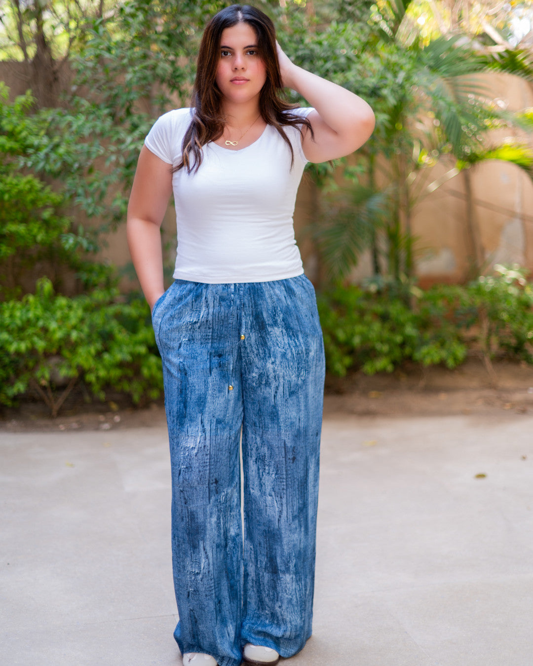 Blue Transparent Pants