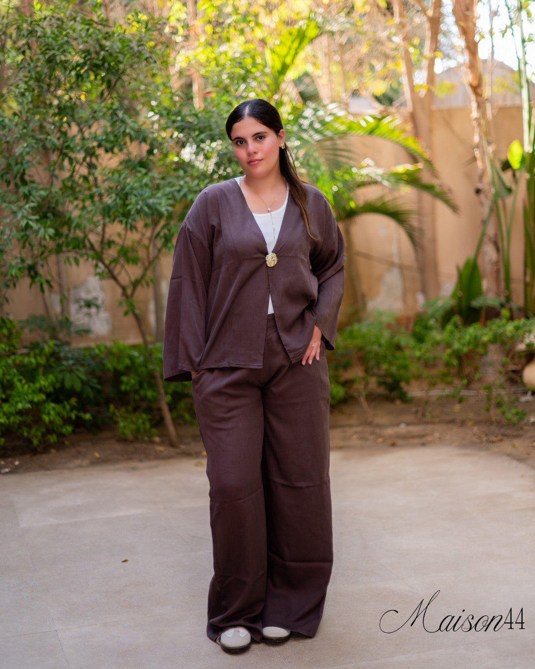 Brown Lace Suit