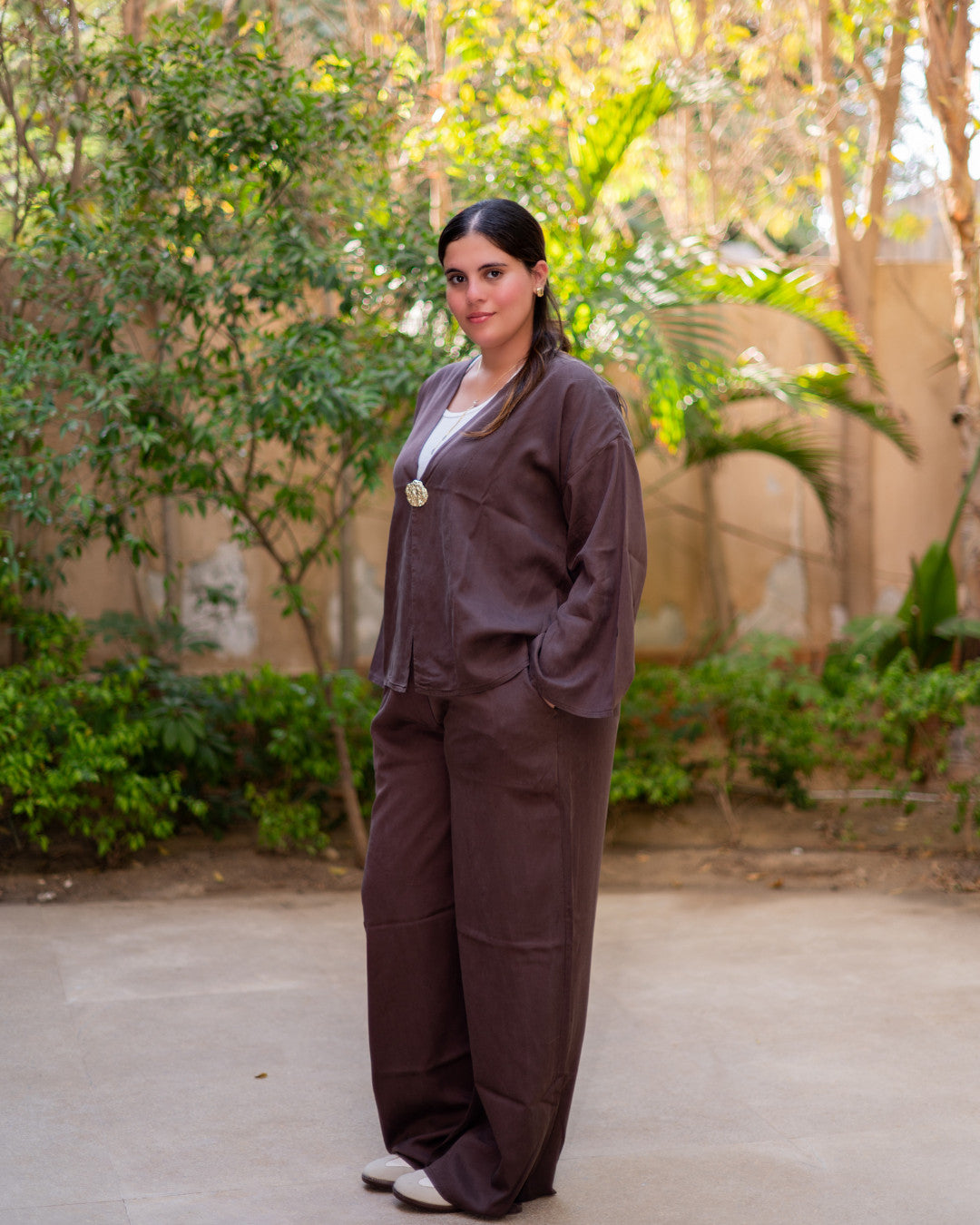 Brown Lace Suit