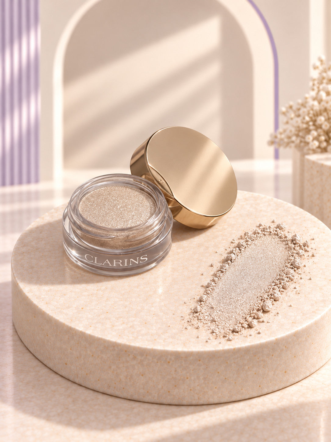 Clarins Ombre Iridescente Eyeshadow - 04 Silver Ivory