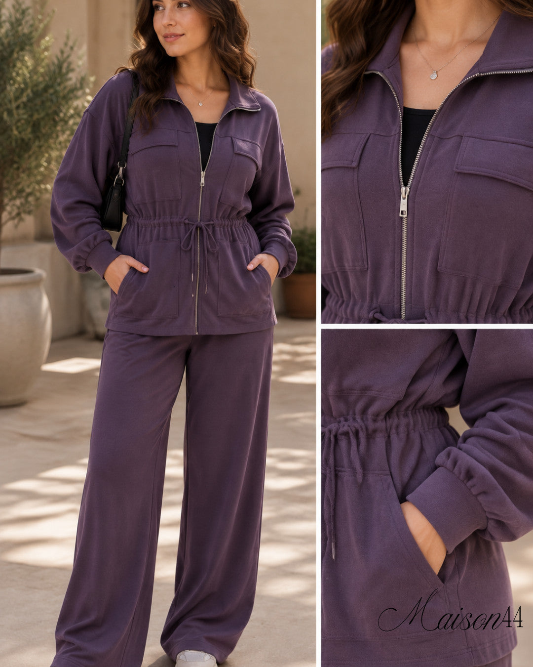 Deep Purple Zip Suit