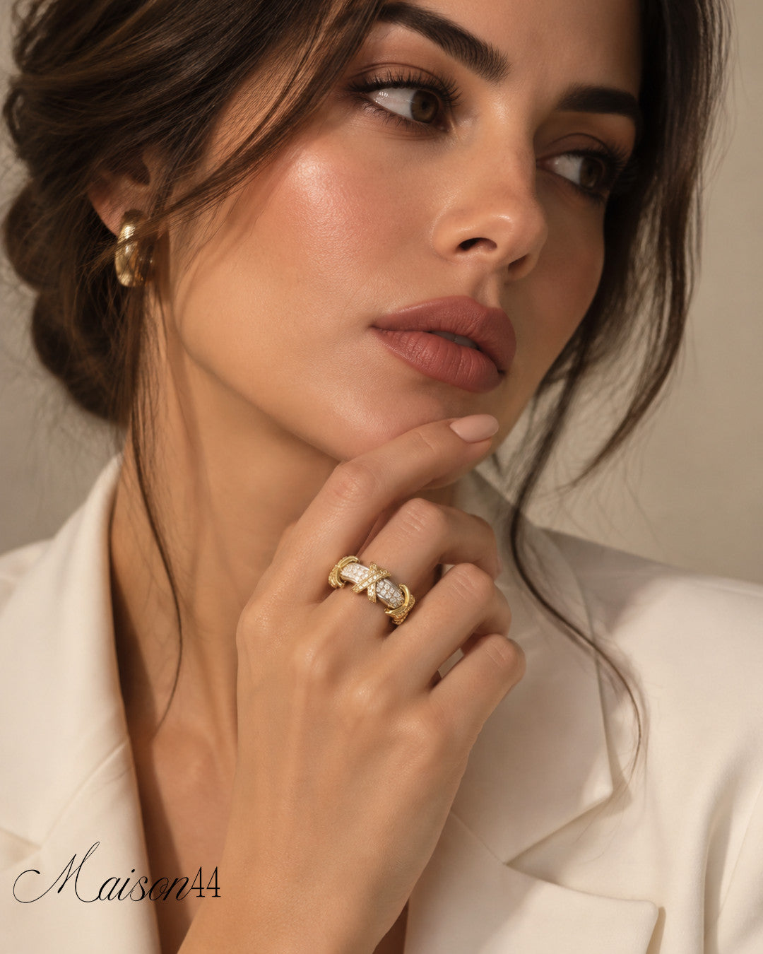 Gold Pavé Ring