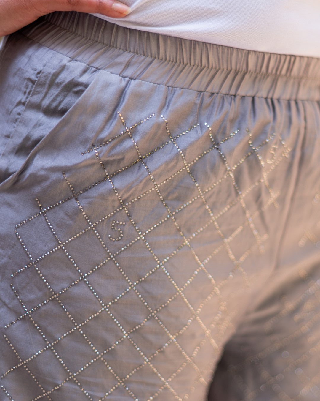 Gray with Square Dots Pants
