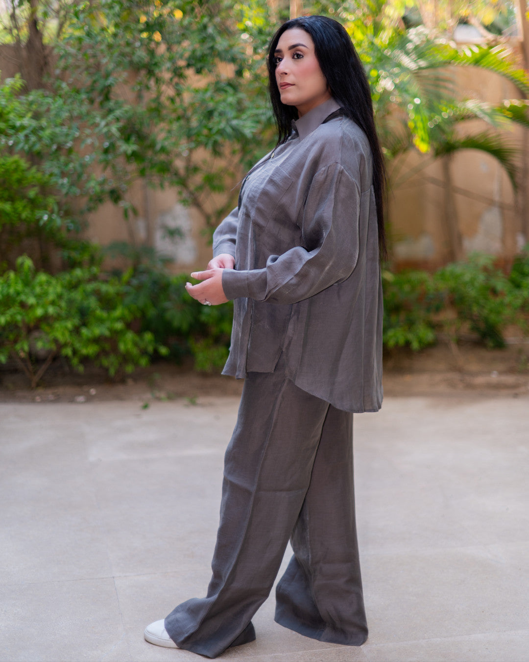 Grey Sheer Suit