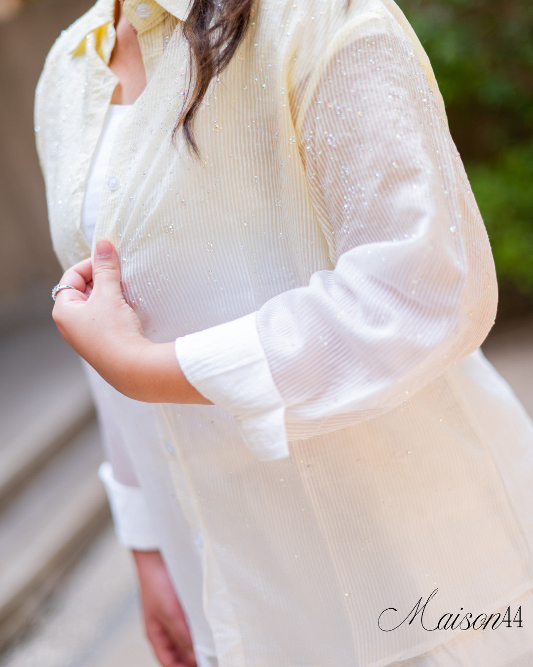 Gradient Chemise Yellow with White