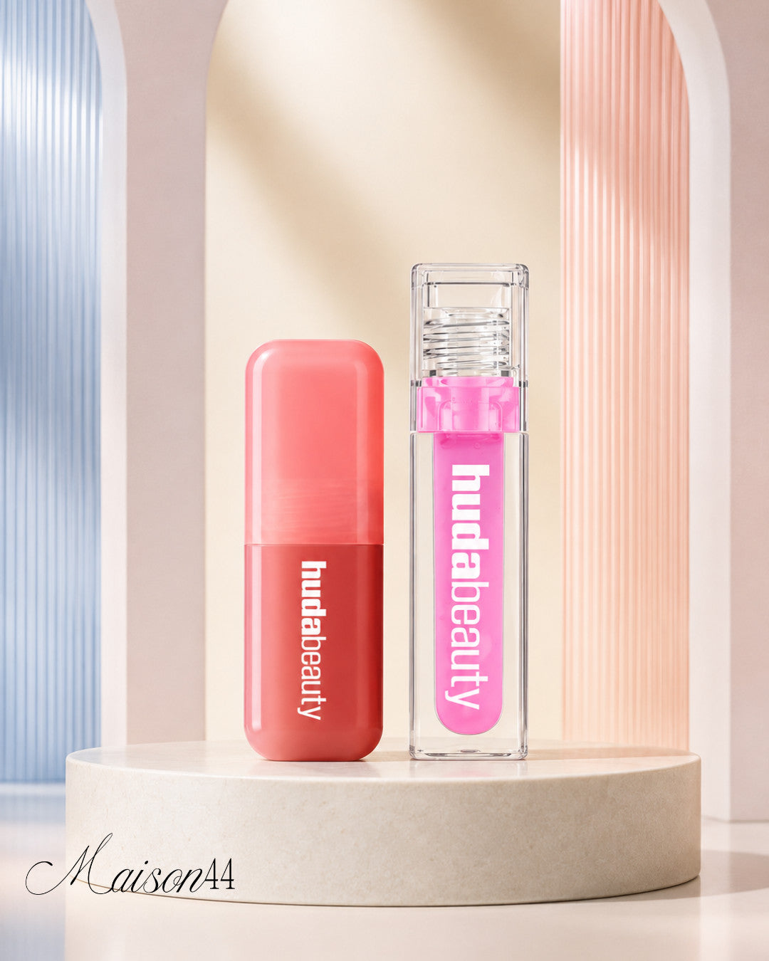 Huda Beauty Blusher & Lip Gloss Set