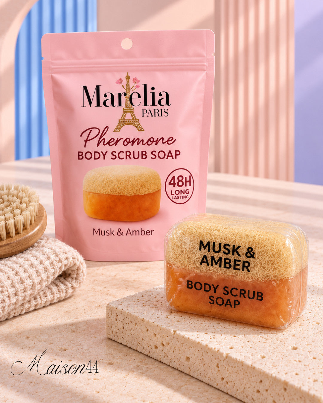 Marelia Paris Pheromone Body Scrub Soap — Musk &amp; Amber
