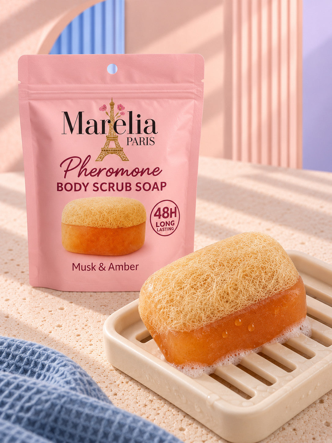 Marelia Paris Pheromone Body Scrub Soap — Musk &amp; Amber