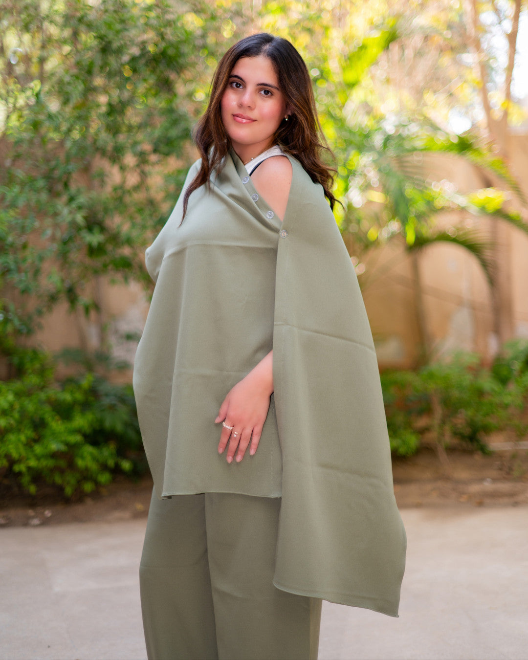 Olive Cape Suit