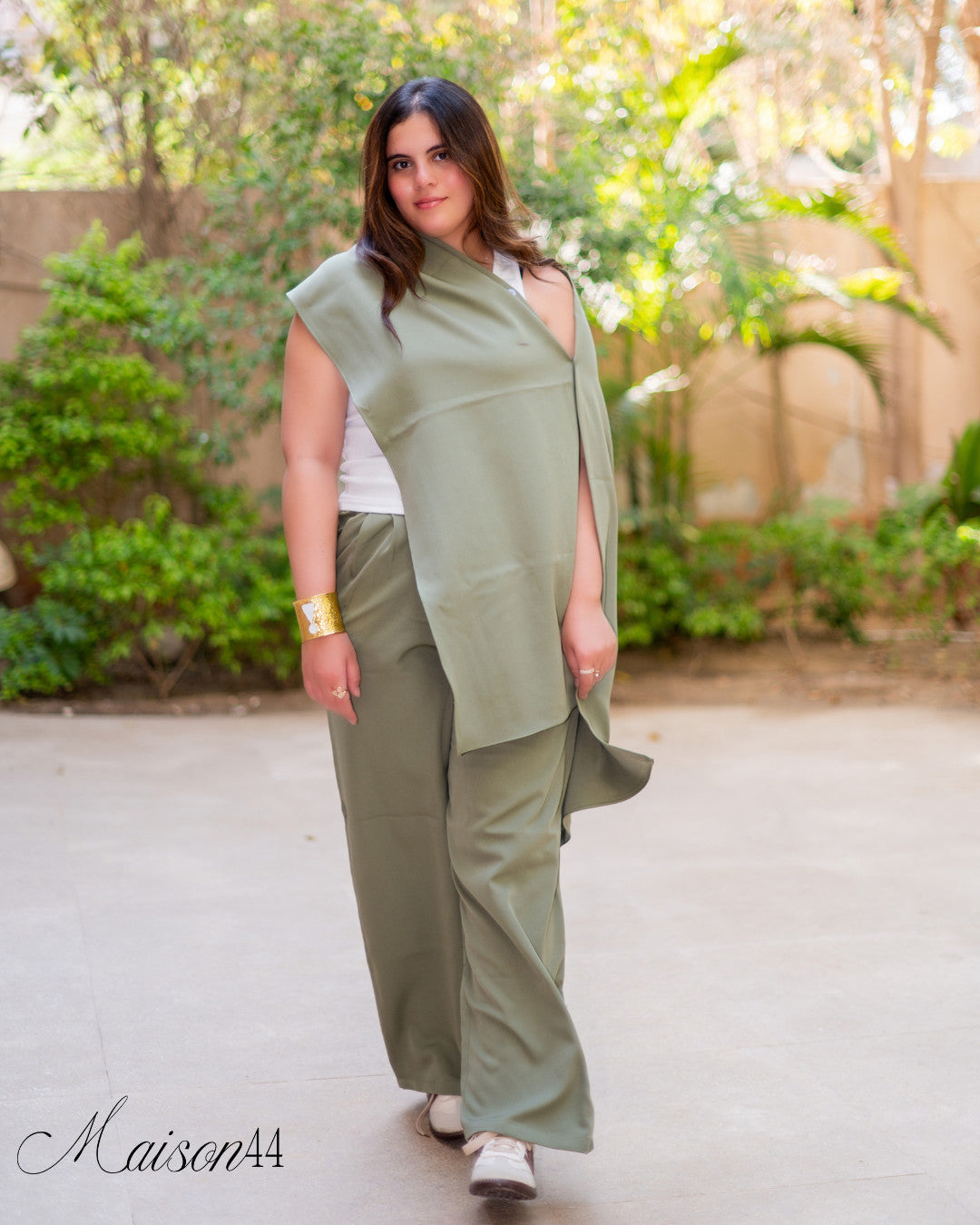 Olive Cape Suit
