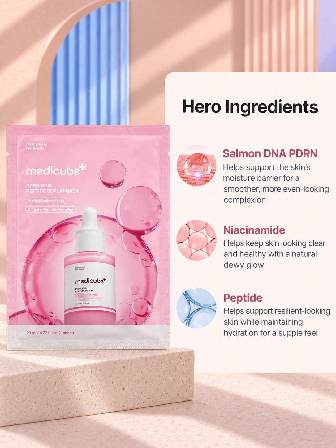 Medicube PDRN Pink Peptide Serum Mask
