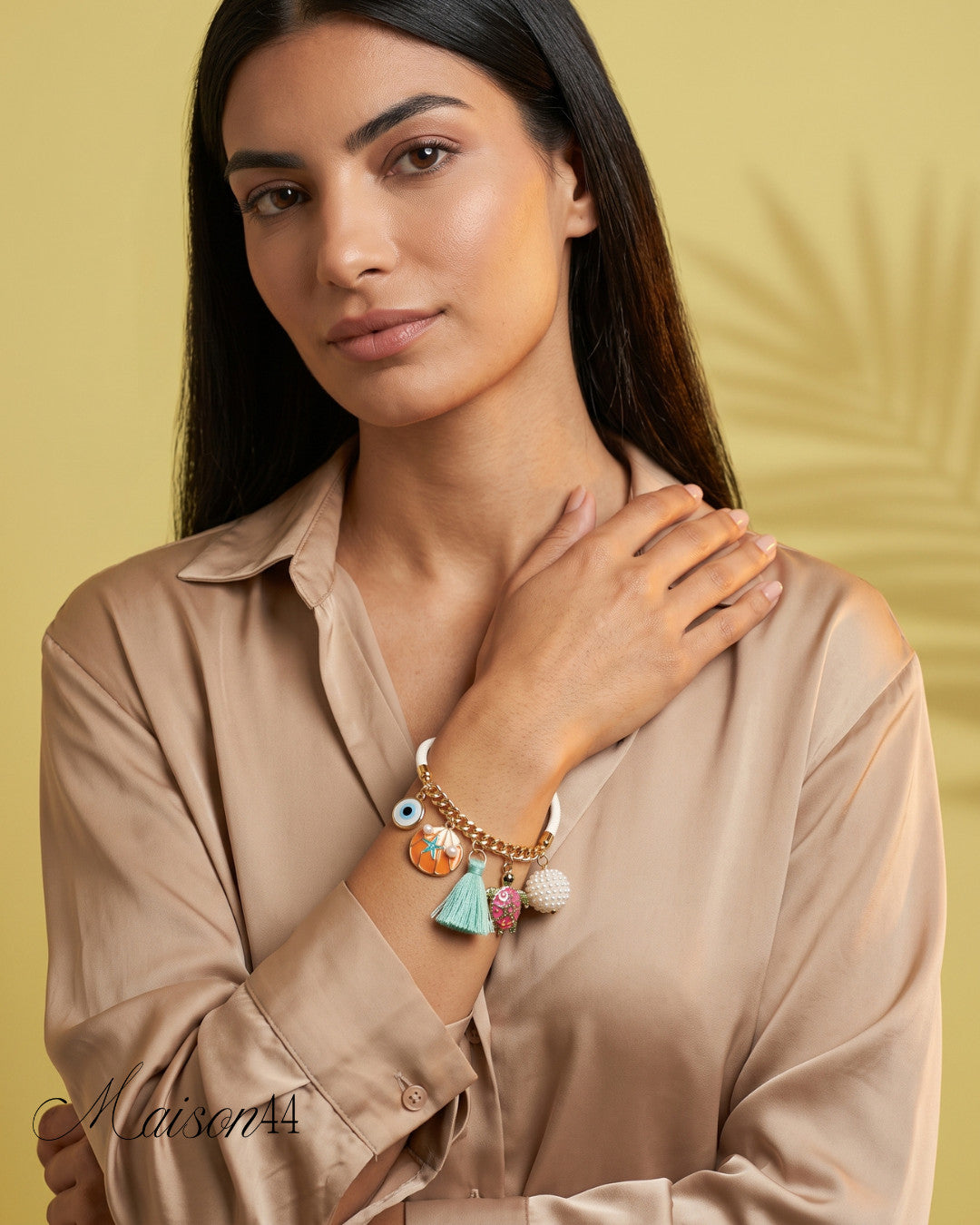 Summer Charm Bracelet, Tassel &amp; Evil Eye