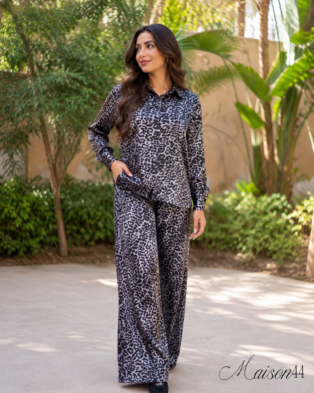 Tiger Gray Satin Suit