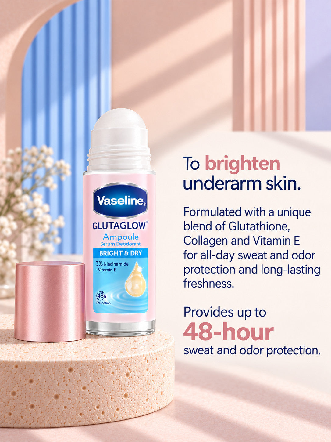 Vaseline Glutaglow Ampoule Serum Deodorant - Bright &amp; Dry